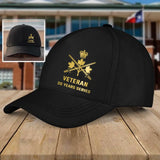 Personalized Canadian Veteran Custom Served Time Black Cap QTKH1190