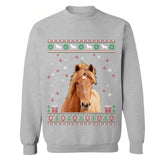 Personalized Upload Your Horse Photo Horse Christmas Gift Sweatshirt Printed LDMVQ231209