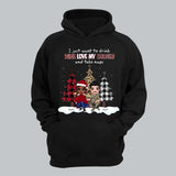 Personalized I Just Want To Drink Wine Love My Soldier And Take Naps Couple Gift Christmas Gift Hoodie 2D Printed QTHN231215