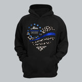 Personalized Police Wife Heart Custom Badge Number Hoodie 2D Printed QTLVA231226