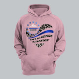 Personalized Police Wife Heart Custom Badge Number Hoodie 2D Printed QTLVA231226