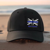 Personalized United Kingdom Thin Blue Line Retired Custom Served Times Black Cap QTHN1228