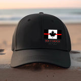 Personalized Canada Thin Red Line Retired Custom Served Times Black Cap QTHN1228