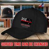 Personalized Australia Thin Red Line Retired Custom Served Times Black Cap QTHN1228