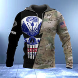 Personalized Military Branch Veteran Custom Name Hoodie 3D Printed QTVQ1231