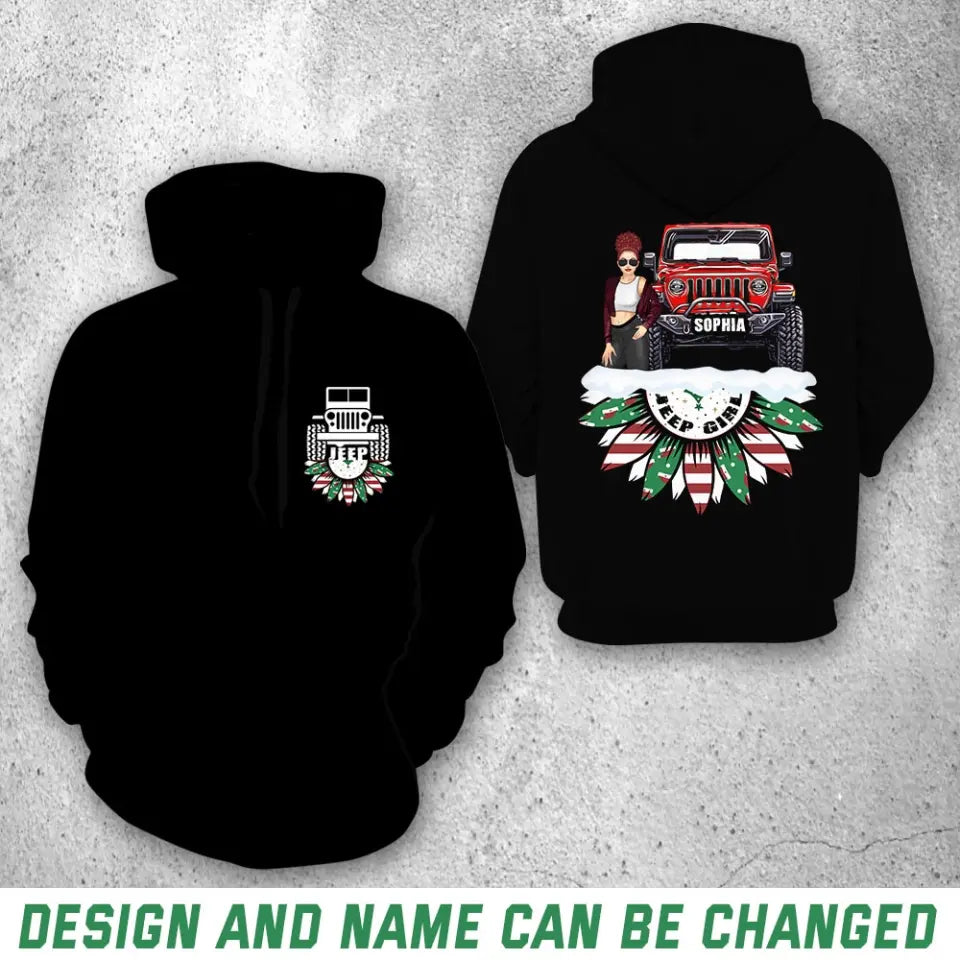 Personalized Jeep Girl Custom Name Hoodie 2D Printed HN231250