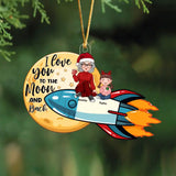 Personalized I Love You To The Moon And Back Grandma & Kids Christmas Gift Acrylic Ornament Printed VQ231256