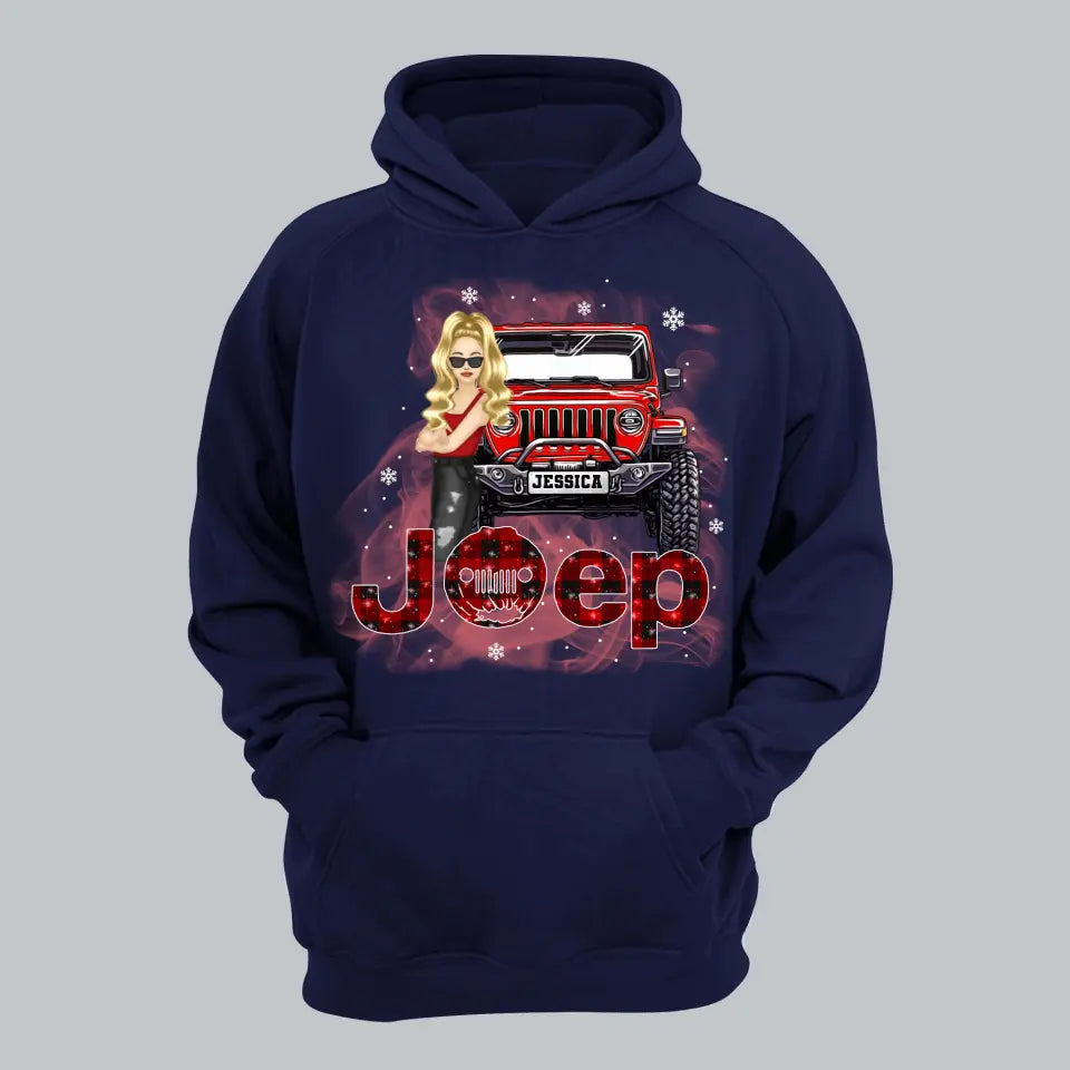 Personalized Jeep Girl Custom Name Christmas Gift Hoodie 2D Printed KVH231251