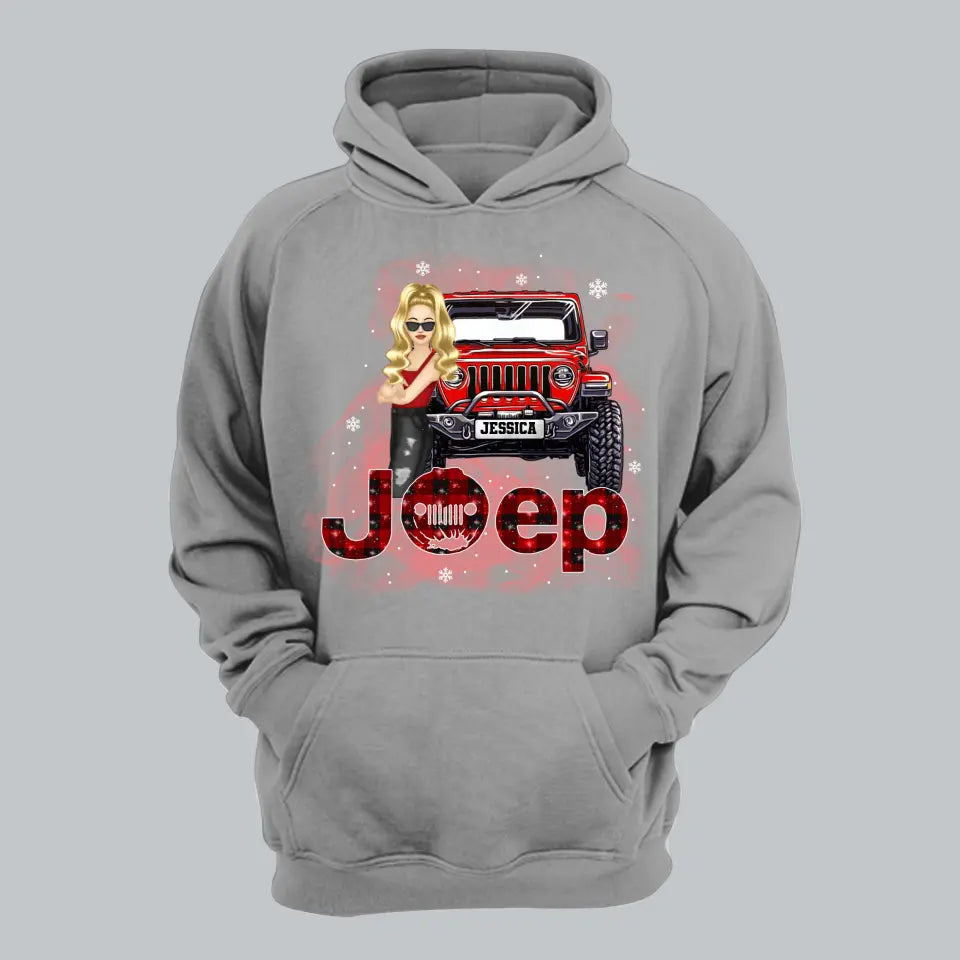 Personalized Jeep Girl Custom Name Christmas Gift Hoodie 2D Printed KVH231251