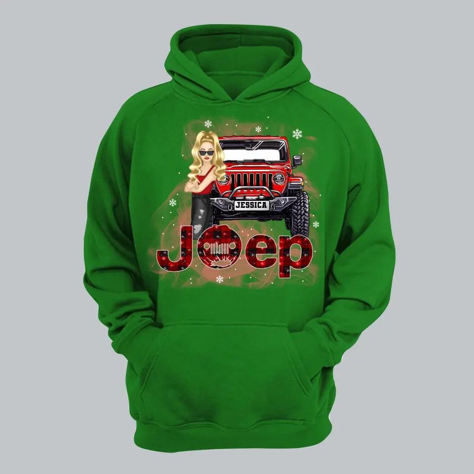 Personalized Jeep Girl Custom Name Christmas Gift Hoodie 2D Printed KVH231251