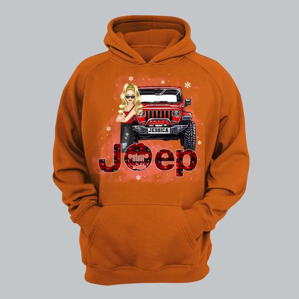 Personalized Jeep Girl Custom Name Christmas Gift Hoodie 2D Printed KVH231251