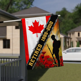 Personalized Retired Canadian Veteran Garden Flag or House Flag Printed KVH231257