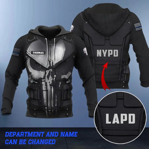 Personalized US Police Custom Name Hoodie 3D Printed LVA231259
