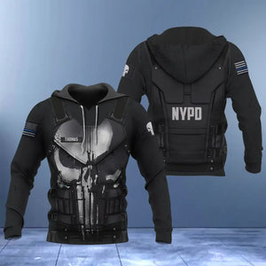 Personalized US Police Custom Name Hoodie 3D Printed LVA231259