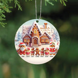Personalized Family Snow House Christmas Gift Ceramic Ornament Printed MTHN231266