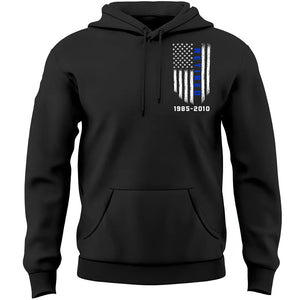 Personalized Law Enforcement Thin Blue Line Retired Hoodie 2D Printed QTKH1268