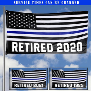 Personalized Retired US Police House Flag or Garden Flag Printed KVH231290