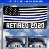 Personalized Retired US Police House Flag or Garden Flag Printed KVH231290