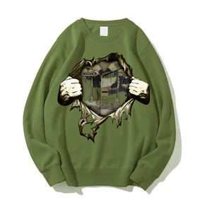 Personalized French Veteran Rank Camo Sweatshirt Printed KVH231318