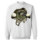 Personalized French Veteran Rank Camo Sweatshirt Printed KVH231318