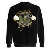 Personalized French Veteran Rank Camo Sweatshirt Printed KVH231318