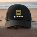 Personalized French Military Veteran Embroidered Black Cap QTVQ1307