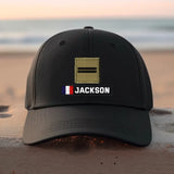 Personalized French Military Veteran Embroidered Black Cap QTVQ1307