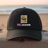 Personalized British Military Veteran Embroidered Black Cap QTVQ1307
