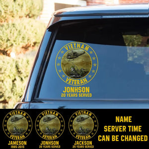 Personalized Vietnam Veteran Custom Name Decal Printed 231324 AHKVH1324