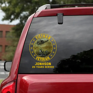 Personalized Vietnam Veteran Custom Name Decal Printed 231324 AHKVH1324