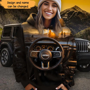 Personalized Jeep Dashboard 3D Sunrise Custom Name HN231325