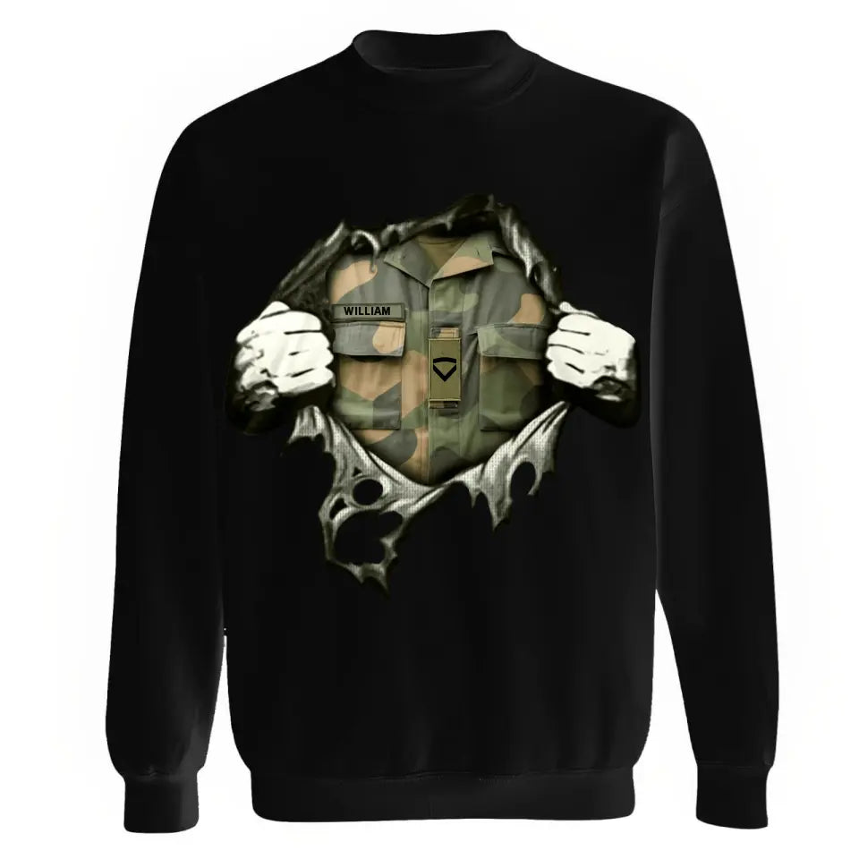 Personalized Norway Veteran Rank Camo Sweatshirt Printed KVH231318