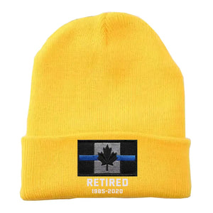 Personalized Retired Canadian Police Officer Custom Served Time Embroidered Beanie Printed KVH231338