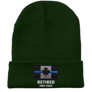 Personalized Retired Canadian Police Officer Custom Served Time Embroidered Beanie Printed KVH231338