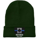 Personalized Retired Canadian Police Officer Custom Served Time Embroidered Beanie Printed KVH231338