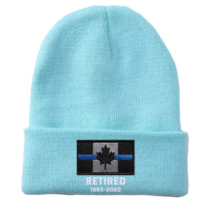 Personalized Retired Canadian Police Officer Custom Served Time Embroidered Beanie Printed KVH231338