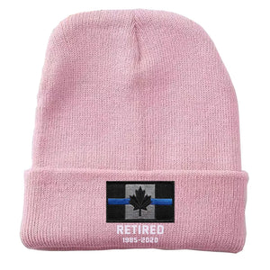 Personalized Retired Canadian Police Officer Custom Served Time Embroidered Beanie Printed KVH231338