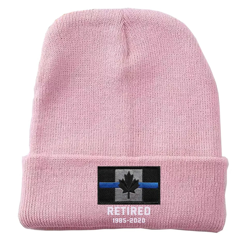 Personalized Retired Canadian Police Officer Custom Served Time Embroidered Beanie Printed KVH231338