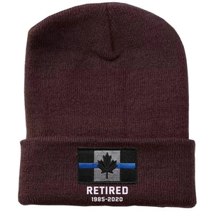 Personalized Retired Canadian Police Officer Custom Served Time Embroidered Beanie Printed KVH231338