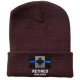 Personalized Retired Canadian Police Officer Custom Served Time Embroidered Beanie Printed KVH231338