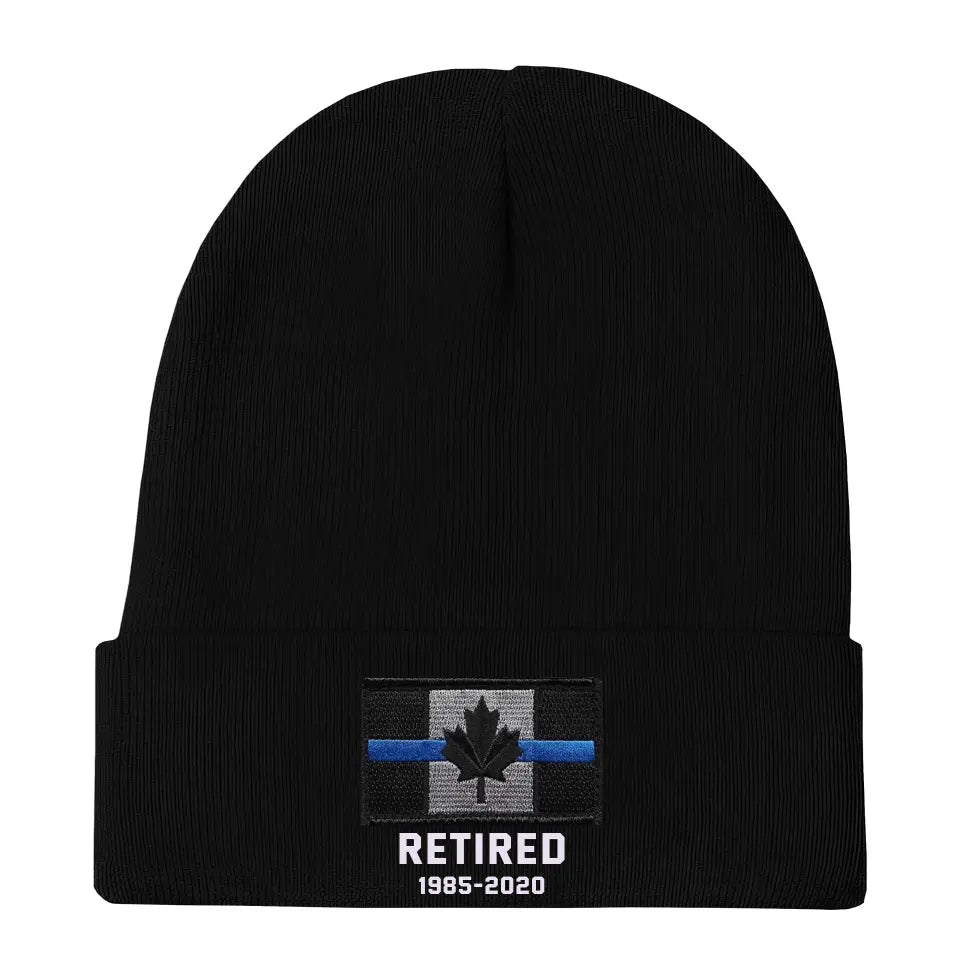 Personalized Retired Canadian Police Officer Custom Served Time Embroidered Beanie Printed KVH231338