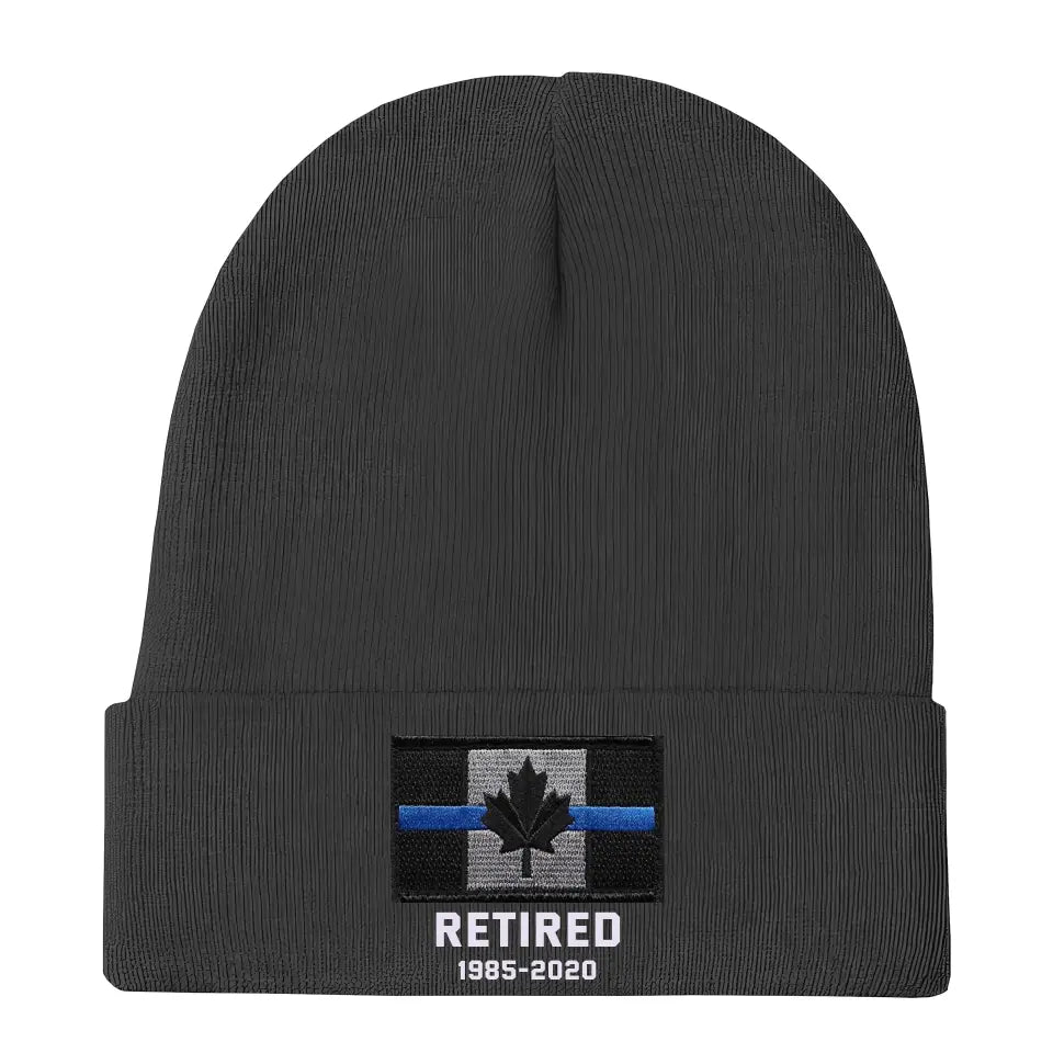 Personalized Retired Canadian Police Officer Custom Served Time Embroidered Beanie Printed KVH231338