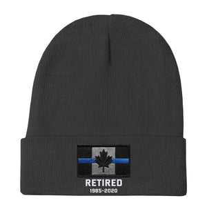 Personalized Retired Canadian Police Officer Custom Served Time Embroidered Beanie Printed KVH231338