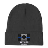 Personalized Retired Canadian Police Officer Custom Served Time Embroidered Beanie Printed KVH231338