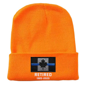 Personalized Retired Canadian Police Officer Custom Served Time Embroidered Beanie Printed KVH231338