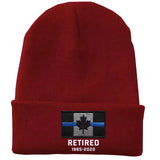 Personalized Retired Canadian Police Officer Custom Served Time Embroidered Beanie Printed KVH231338