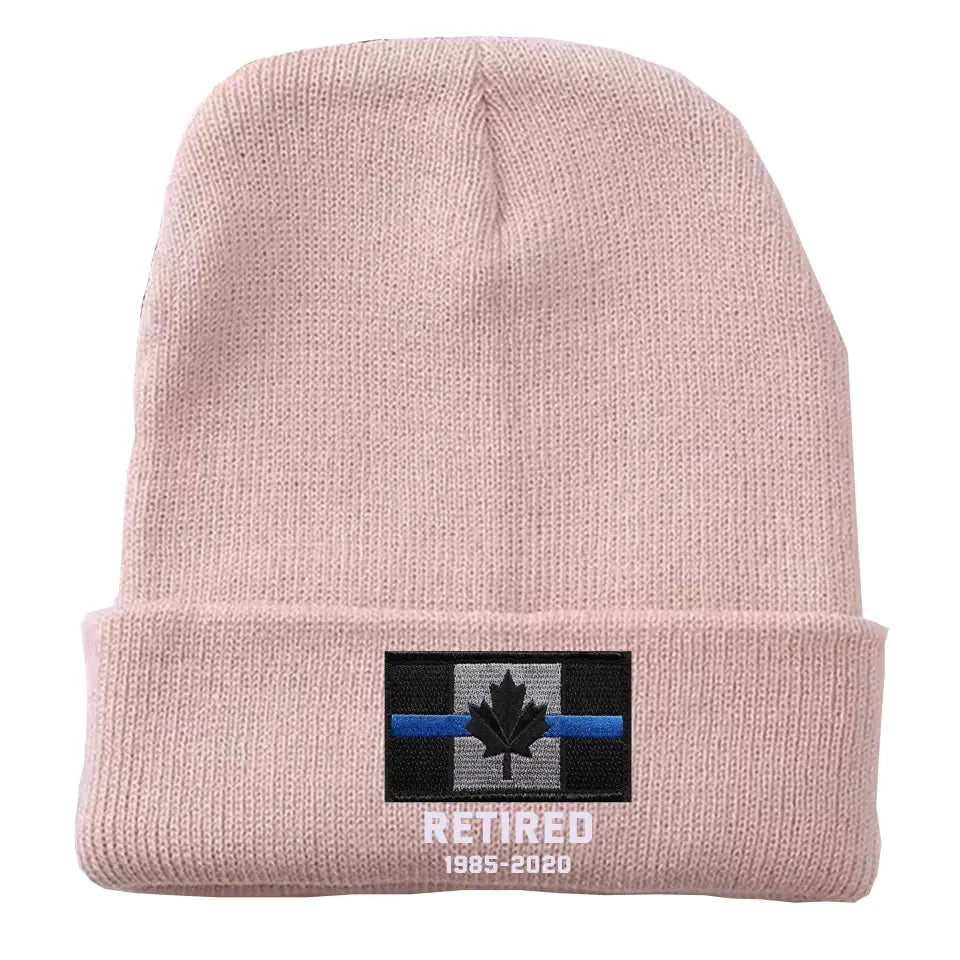 Personalized Retired Canadian Police Officer Custom Served Time Embroidered Beanie Printed KVH231338