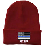 Personalized Retired US Police Officer Custom Served Time Embroidered Beanie Printed KVH231338