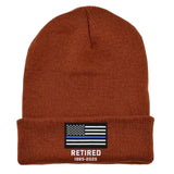 Personalized Retired US Police Officer Custom Served Time Embroidered Beanie Printed KVH231338