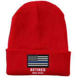 Personalized Retired US Police Officer Custom Served Time Embroidered Beanie Printed KVH231338